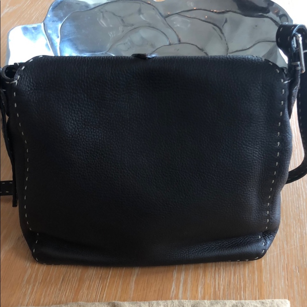 Fendi Selleria Buckle Crossbody Bag-brown leather - Picture 3 of 9